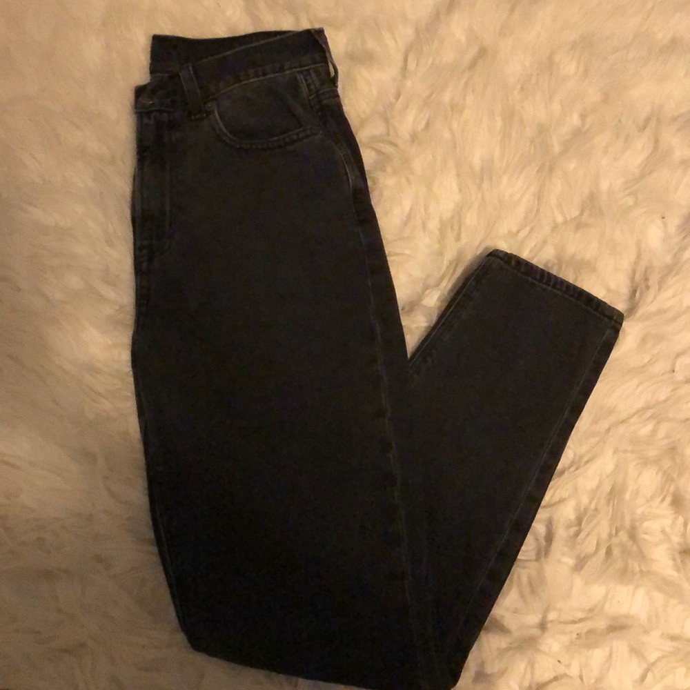 Rocker black American eagle mom jeans